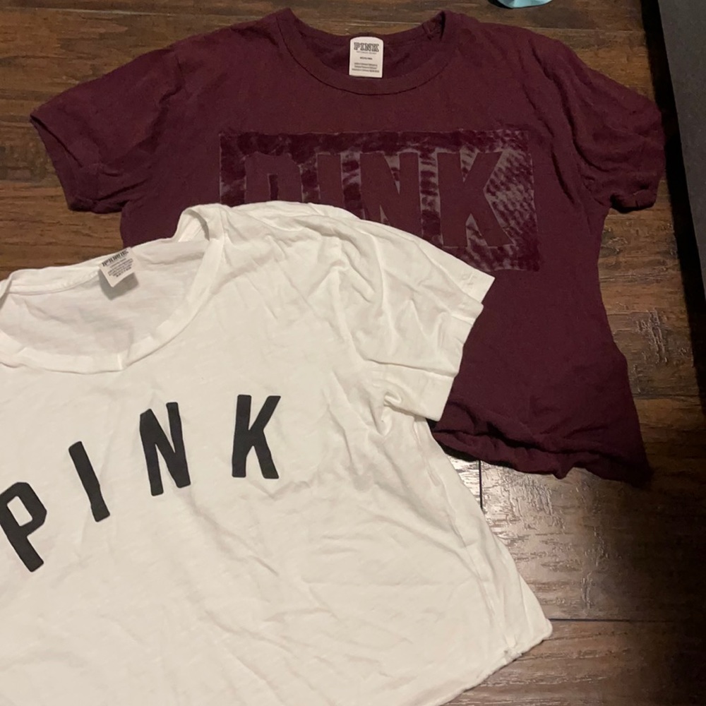 Set of 2 PINK Crop Tops
